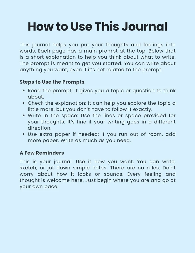 30 Journal Prompts